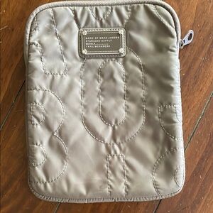 Marc Jacobs taupe colored Quilted Tablet Sleeve